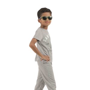 Boys Round Neck Top & Bottom Set – Comfortable & Stylish Outfit
